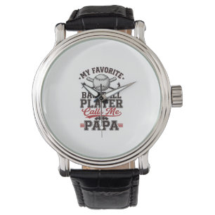 Baseball Pappa Vintage Gravyr Vektor Design_1 Armbandsur