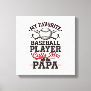 Baseball Pappa Vintage Gravyr Vektor Design_1 Canvastryck