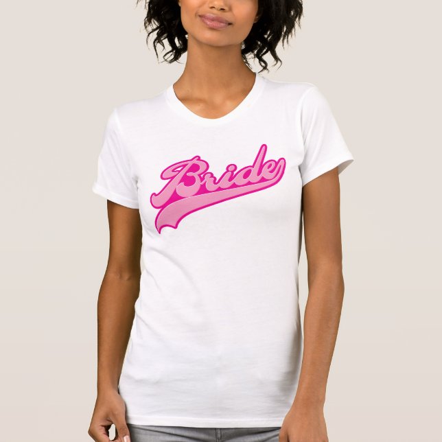 Baseball parkerar bruden t-shirt (Framsida)