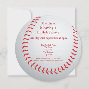 Baseball Party Inbjudningar