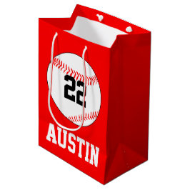 Baseball Party Player Namn, Number, Färg Gift Bag,