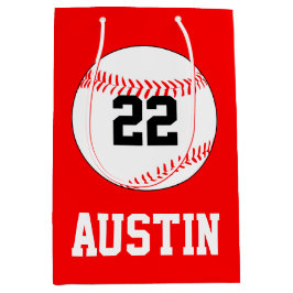 Baseball Party Player Namn, Number, Färg Gift Bag,