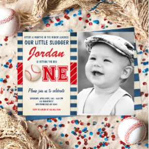 Baseball Party Slugger Rookie Sports Boy Birthday Inbjudningar