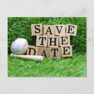 Baseball party sparar datuminbjudan vykort