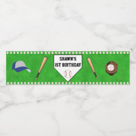 Baseball Party Vattenflaska-etikett Vattenflaskor Etikett