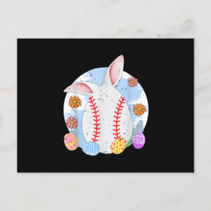 Baseball Påskhare Funny Påsk Baseball Bunny Vykort