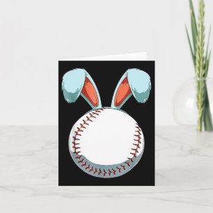 Baseball Påskhare Öron Påskägg Hunting Bas Kort