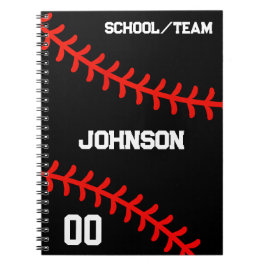 Baseball Personalized Team Sport  Anteckningsbok