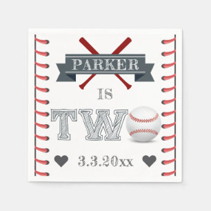 Baseball Personlig 2 födelsedag Pappersservett