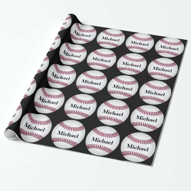 Baseball Personlig Gift Presentpapper (Utrullad)
