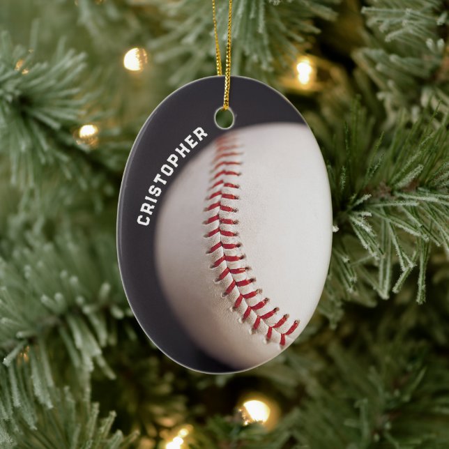 Baseball Personlig Julgransprydnad Keramik (Träd)