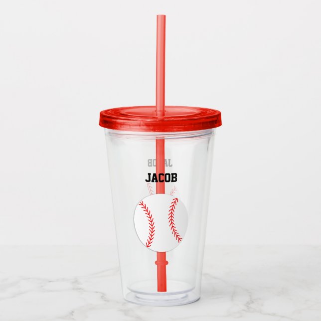 Baseball Personlig Kids Take Away Mugg (Framsida)