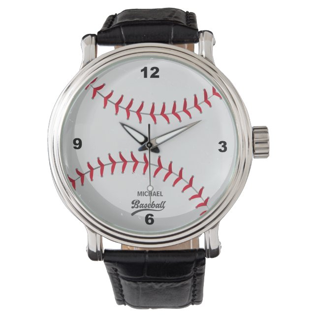 Baseball Personlig Namn Watch Armbandsur (Framsida)