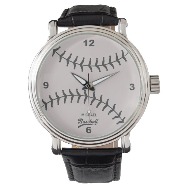 Baseball Personlig Namn Watch Armbandsur (Framsida)