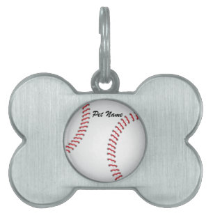 Baseball Pet Namn-mallens parentesetikett Namnbricka Husdjur