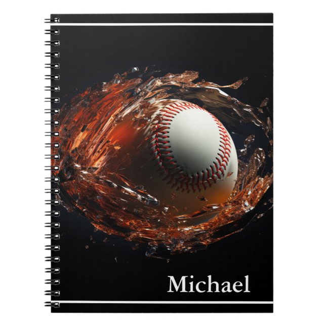 Baseball Photo Anteckningsbok (Framsidan)