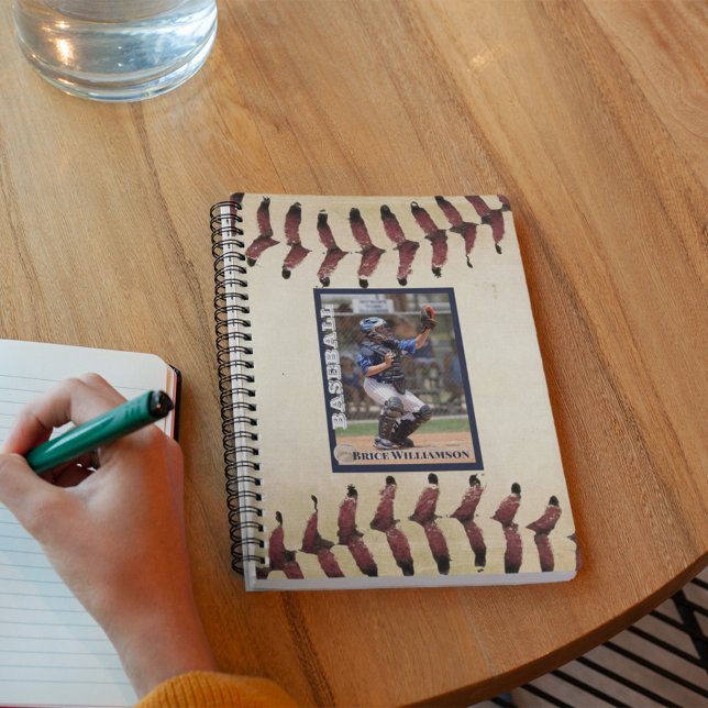 Baseball Photo Card Collector Stil Anteckningsbok (Skapare uppladdad)