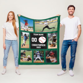 Baseball Photo Collage Fleecefilt
