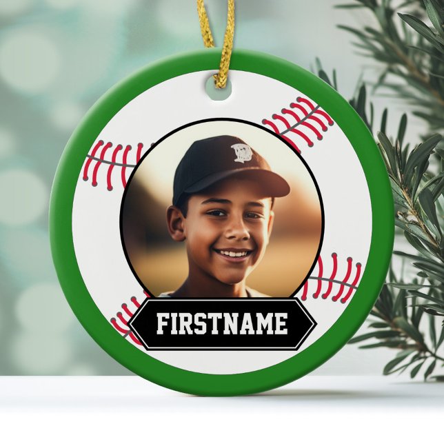 Baseball Photo Ornament för Ungdom (Personalized Photo Ornament)