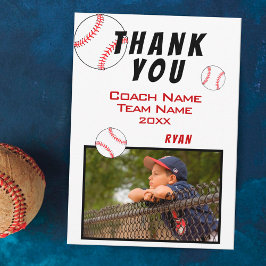 Baseball Photo - tack för ditt coachekort