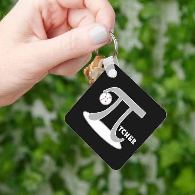 Baseball Pi-tcher - fjällande julklappar Nyckelring (Hand)