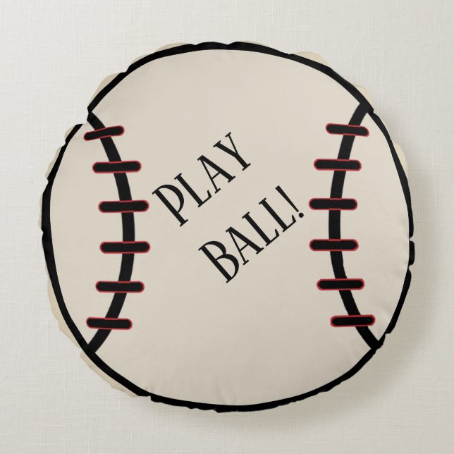 Baseball Pillow Rund Kudde (Framsidan)