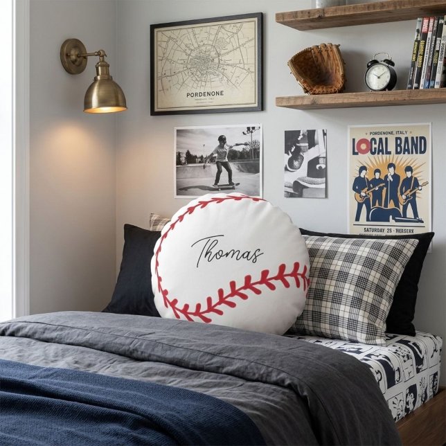 Baseball Pillow sports Rund Kudde (Skapare uppladdad)