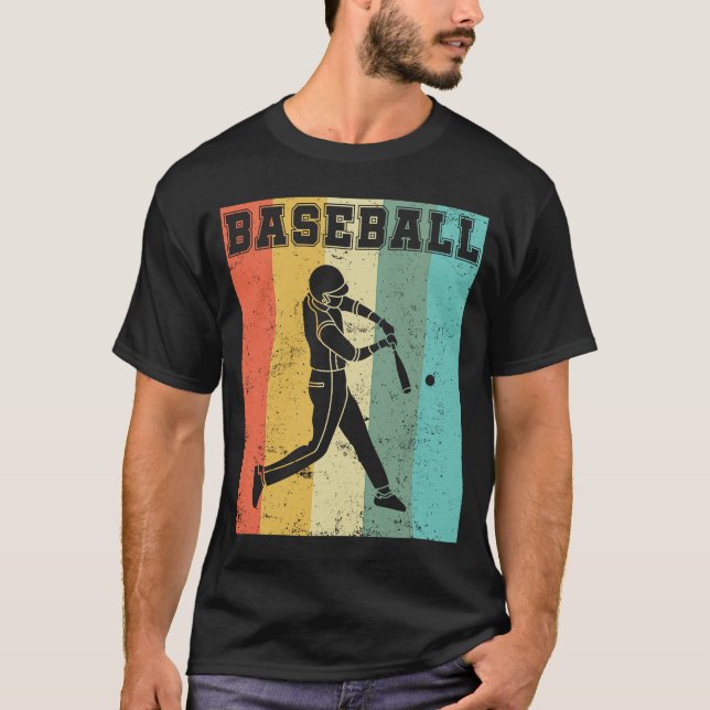 Baseball Pinch Hitter Lycklig Team Player Coach T Shirt (Framsida)