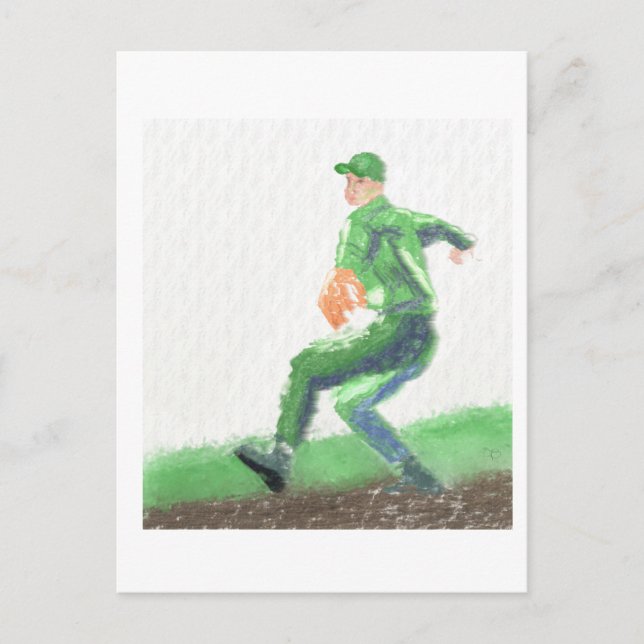 Baseball Pitch Art Vykort (Framsida)