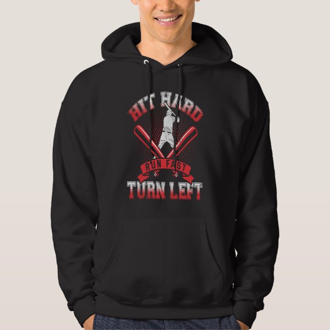 Baseball Pitcher and catcher, baseball bat Hoodie (Framsida)