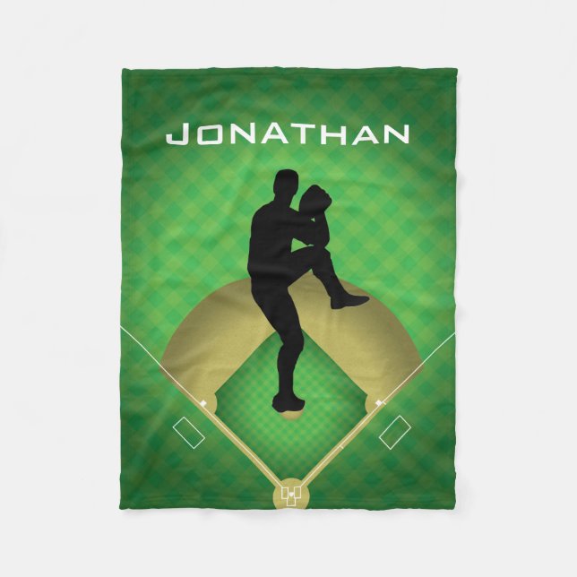 Baseball Pitcher Design Fleece Blanket (Framsidan)