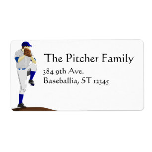 Baseball Pitcher-etikett Fraktsedel