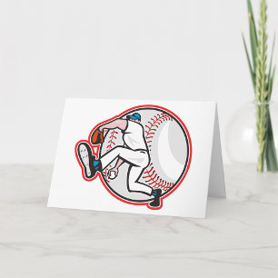 Baseball Pitcher-hälsningskort Kort