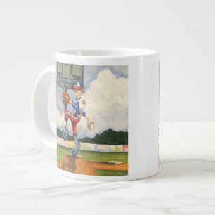 Baseball Pitcher på Mound av Jay Throckmorton Jumbo Mugg