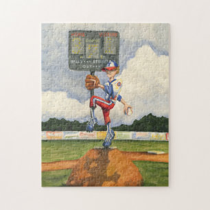 Baseball Pitcher på Mound av Jay Throckmorton Pussel