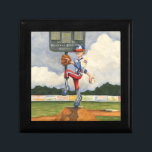 Baseball Pitcher på Mound av Jay Throckmorton Smyckeskrin<br><div class="desc">Är det en kurvboll eller ett skjutreglage? Spelar ingen roll är att det kommer höger på dig i fantastisk biet av Jay Throckmorton. En basebollpitcher styr mound och rullar upp för att ge ett kast till plattan. Ge är det här som en gåva eller lägg den på din mur och...</div>