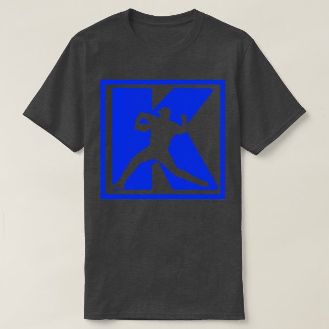 Baseball Pitcher Pitching K Roligt Baseball T Shirt (Design framsida)