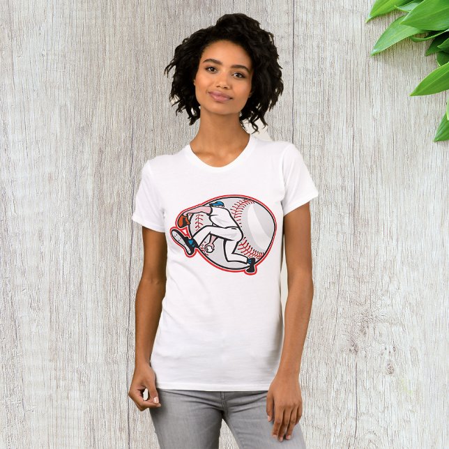 Baseball Pitcher Womens T-Shirt (Skapare uppladdad)