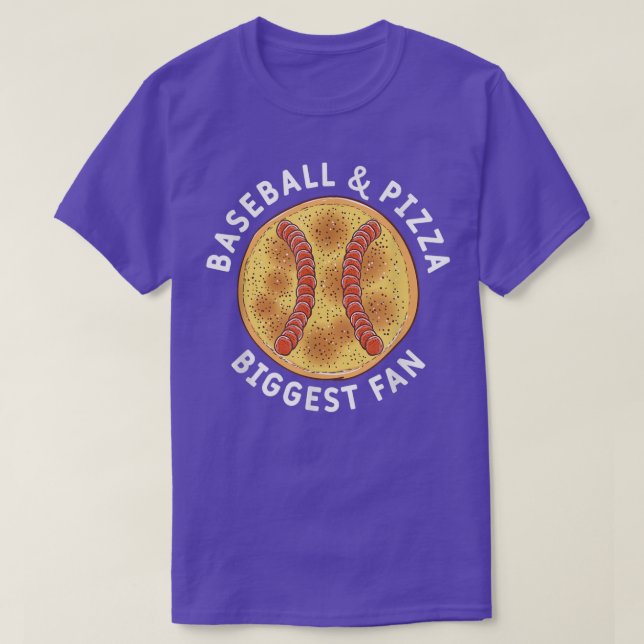 Baseball & Pizza Biggest Fläkt Baseball Game Pizza T Shirt (Design framsida)