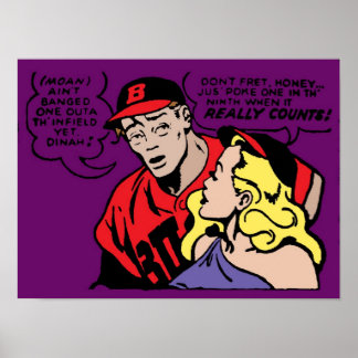 Baseball Playa och hans flicka Poster