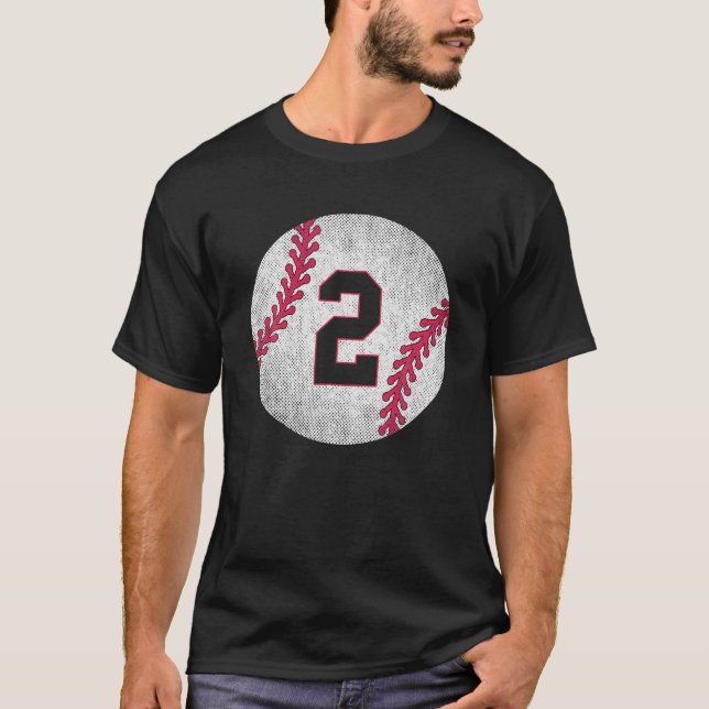 Baseball Player 2:e födelsedag Baseball Jersey 2 Y T Shirt (Framsida)