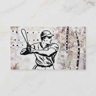 Baseball Player-Affärskort - Brown White Visitkort