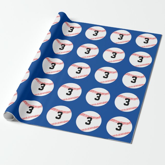 Baseball Player Anpassningsbar Jersey Number & Tea Presentpapper (Utrullad)