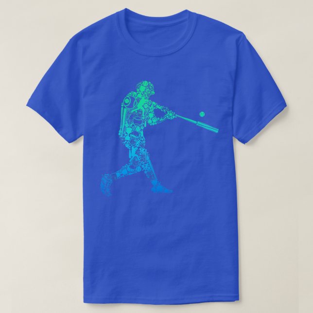 Baseball Player Batter Youth Manar Kids Boys T Shirt (Design framsida)