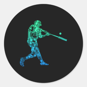 Baseball Player Batter Youth Runt Klistermärke