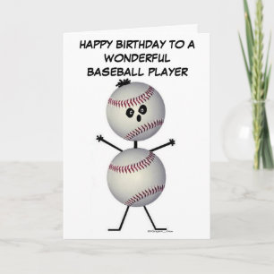 Baseball Player Birthday Kort