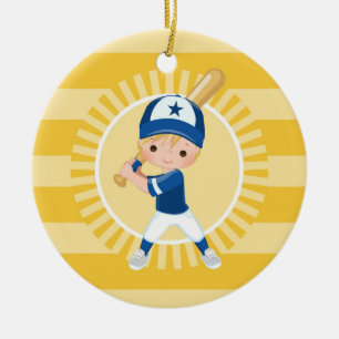 Baseball Player - Blonde Boy Julgransprydnad Keramik