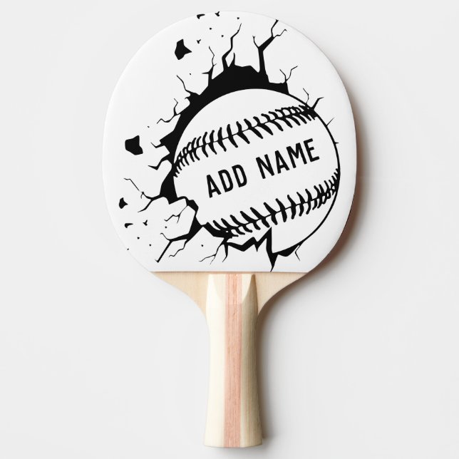 Baseball Player Coach - Modern Teckning, modig Pingisracket (Framsidan)