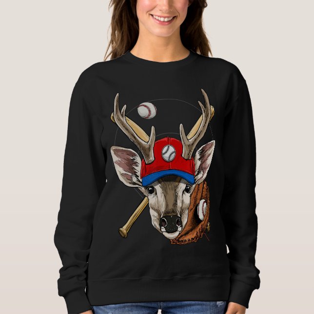 Baseball Player Deer Pitcher Catcher Baseball Coac T Shirt (Framsida)