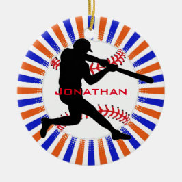 Baseball Player-designsmycke Julgransprydnad Keramik